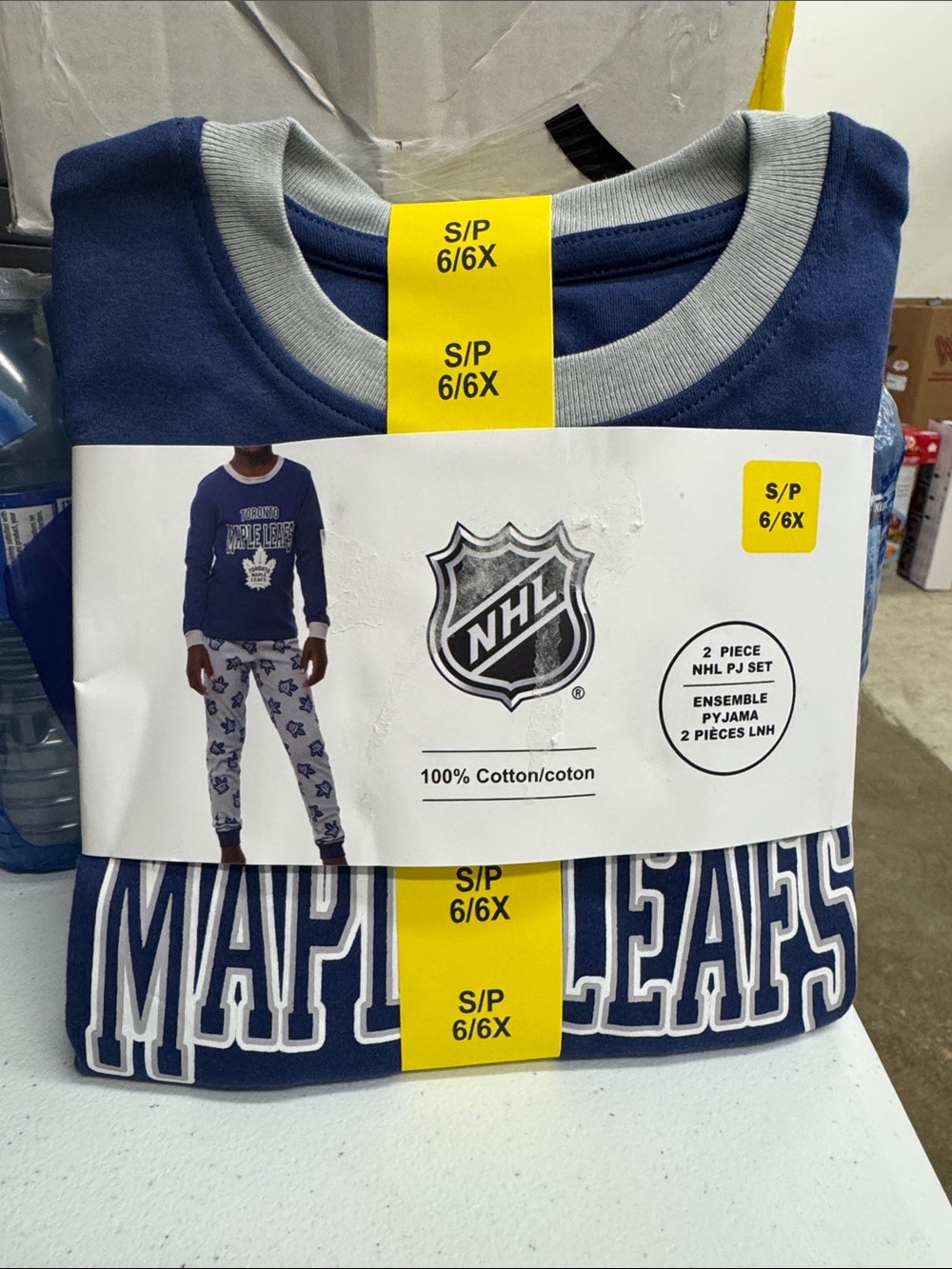 NHL Kids Maple Leafs Navy and White Pajama Set